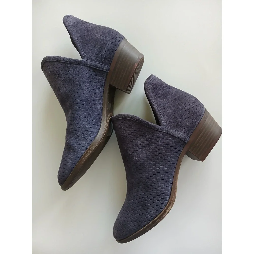 Lucky Brand Baley Deep Purple Suede Leather Ankle Boot Women's Size 9M